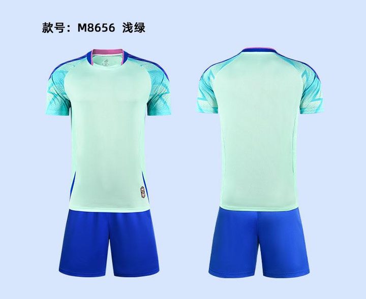 Crew-neck Short Sleeve Color-block Soccer Jersey – COMBO 2