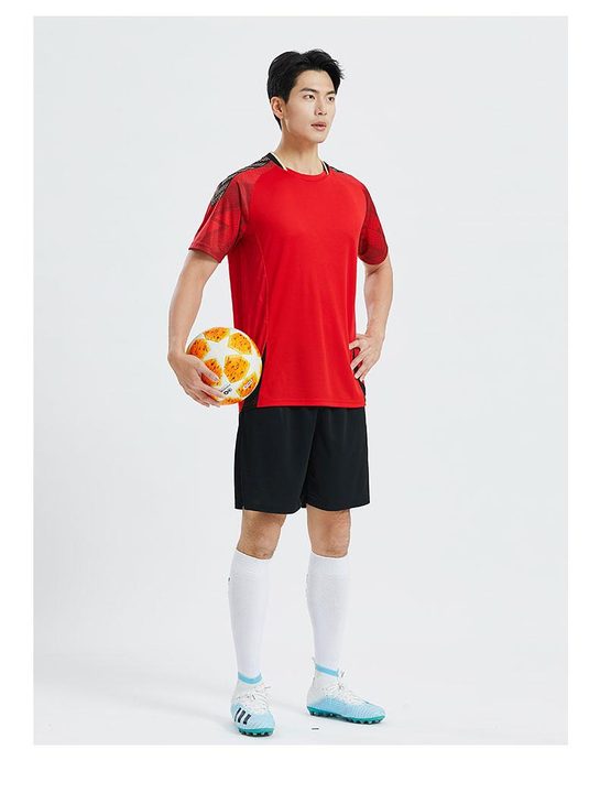 Crew-neck Short Sleeve Color-block Soccer Jersey – MODEL 1