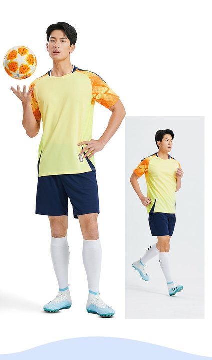 Crew-neck Short Sleeve Color-block Soccer Jersey – MODEL 5