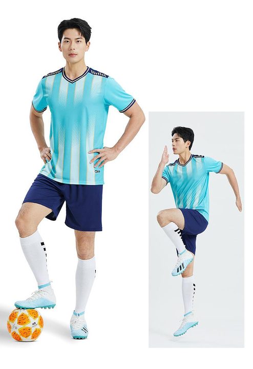 V-neck Short Sleeve Striped Soccer Jersey – MODEL 3
