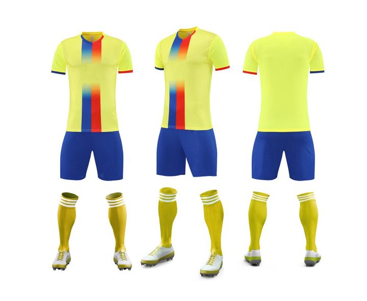 Stand collar Short Sleeve Striped Soccer Jersey – COMBO 5