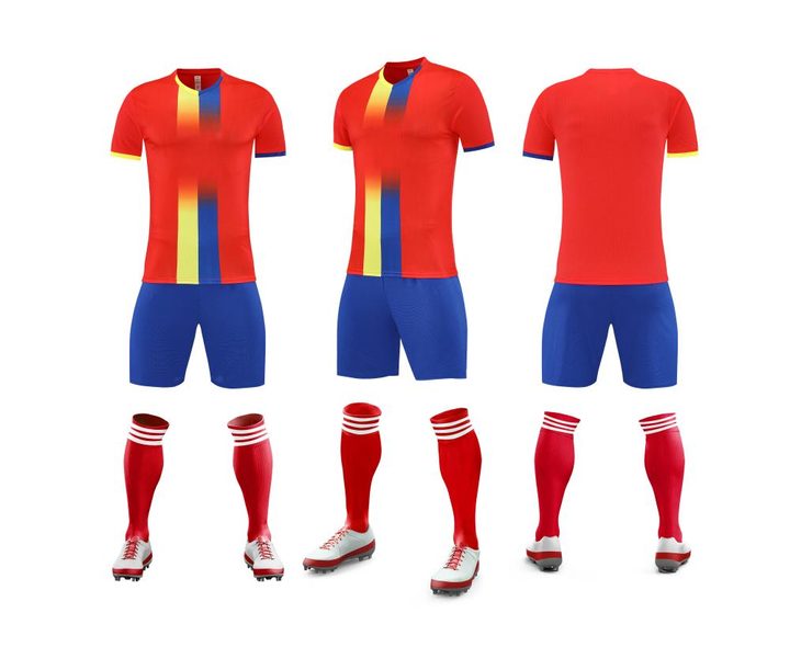 Stand collar Short Sleeve Striped Soccer Jersey – COMBO 2