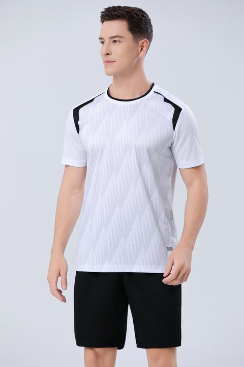Crew-neck Short Sleeve Geometric Soccer Jersey – MODEL 4