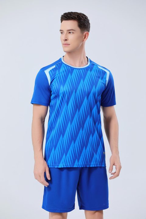 Crew-neck Short Sleeve Geometric Soccer Jersey – MODEL 6