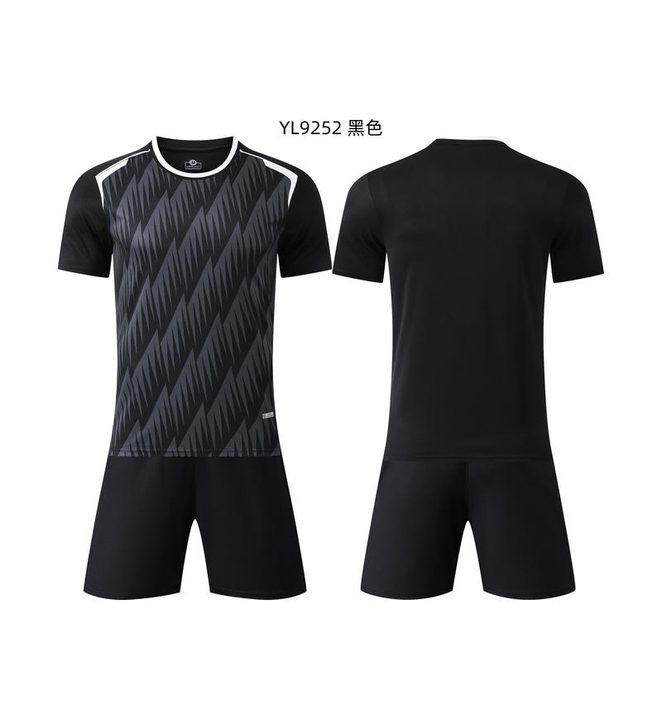 Crew-neck Short Sleeve Geometric Soccer Jersey – COMBO 4