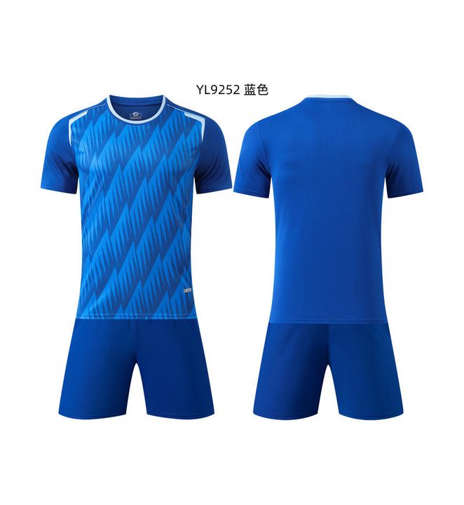 Crew-neck Short Sleeve Geometric Soccer Jersey – COMBO 5