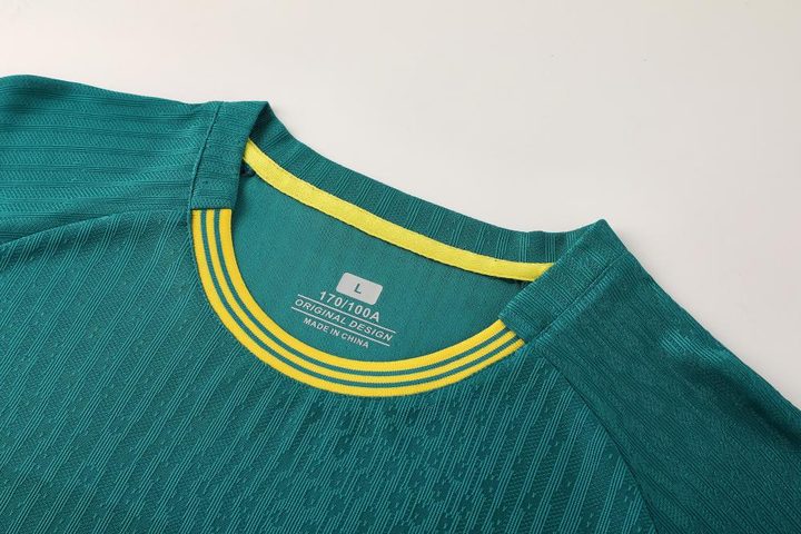 Crew-neck Short Sleeve Striped Soccer Jersey – DETAIL 1