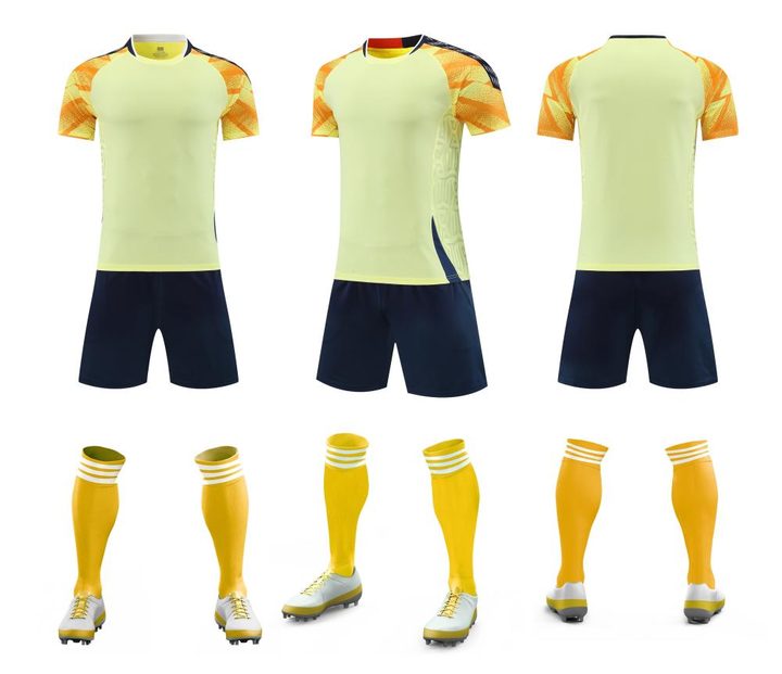 Crew-neck Short Sleeve Geometric Soccer Jersey – COMBO 5