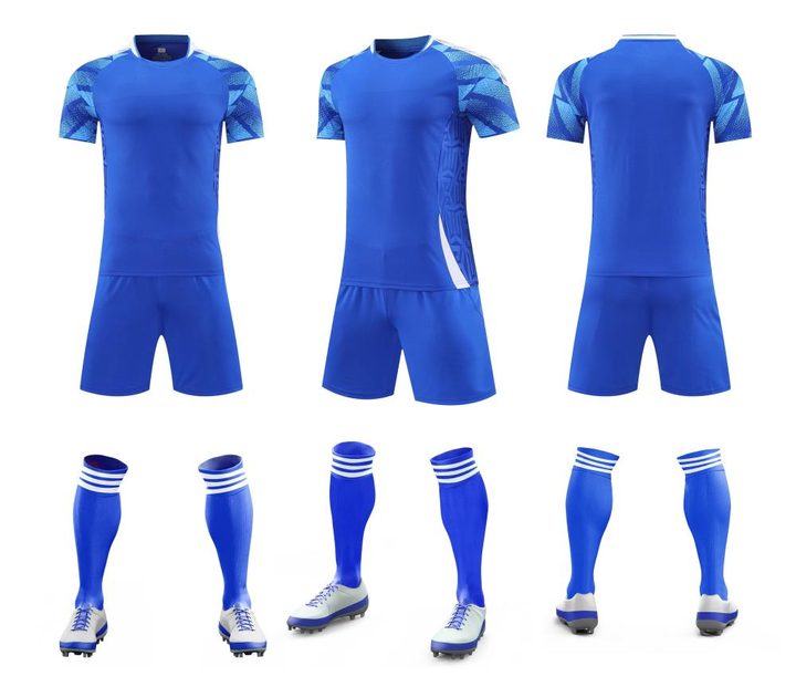 Crew-neck Short Sleeve Geometric Soccer Jersey – COMBO 2