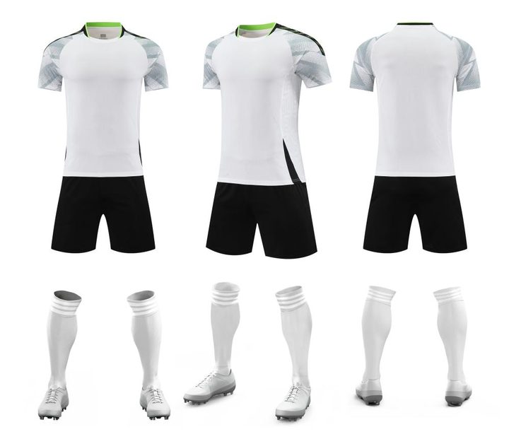 Crew-neck Short Sleeve Geometric Soccer Jersey – COMBO 3