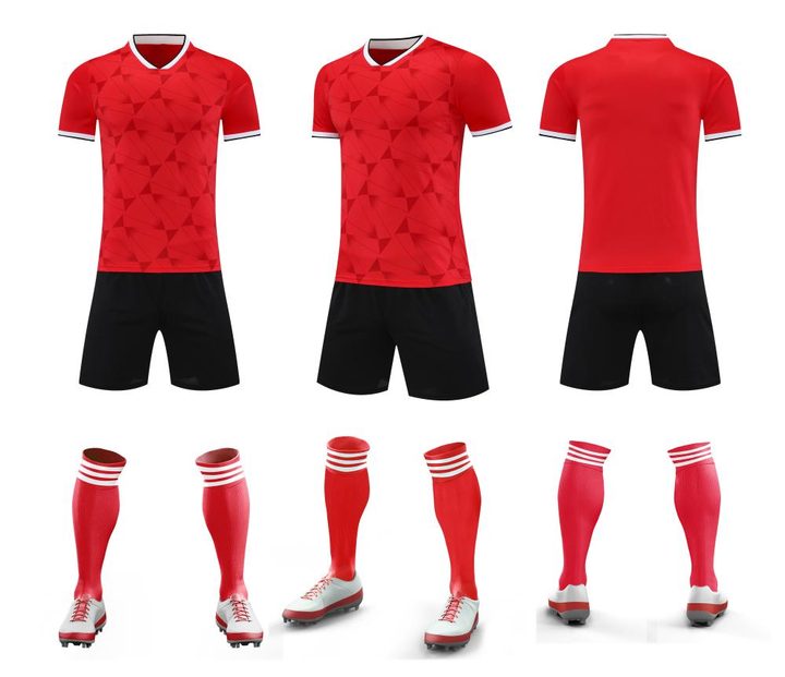 V-neck Short Sleeve Striped Soccer Jersey – COMBO 1