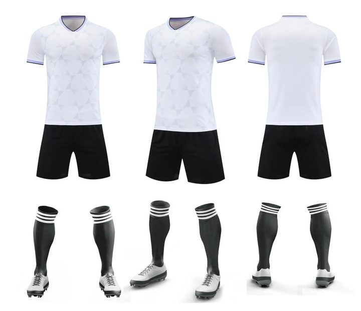 V-neck Short Sleeve Striped Soccer Jersey – COMBO 2