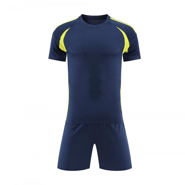 Crew-neck Short Sleeve Striped Soccer Jersey – FRONT 5