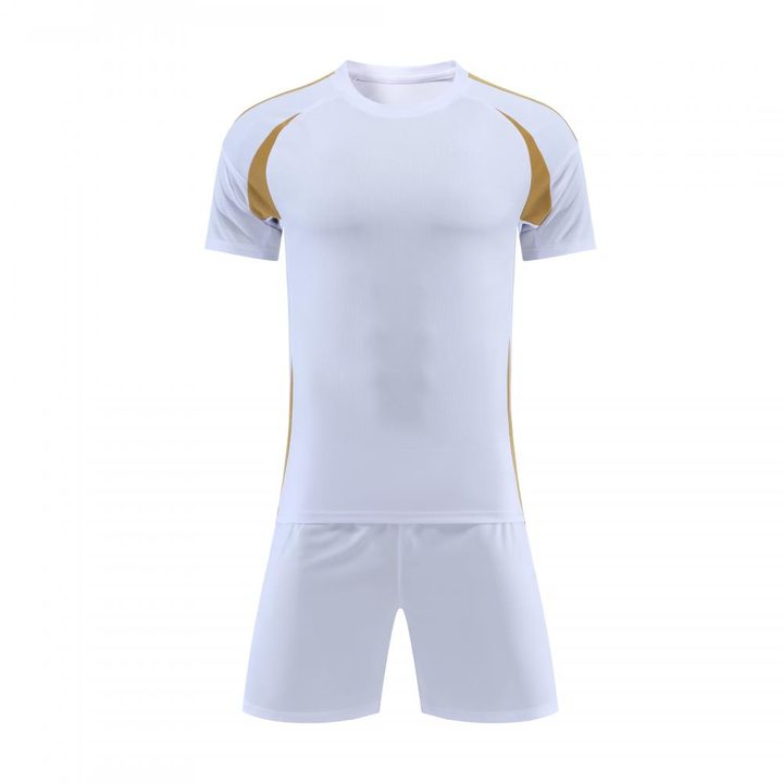Crew-neck Short Sleeve Striped Soccer Jersey – FRONT 6