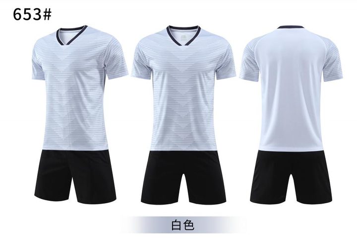 V-neck Short Sleeve Striped Soccer Jersey – COMBO 2