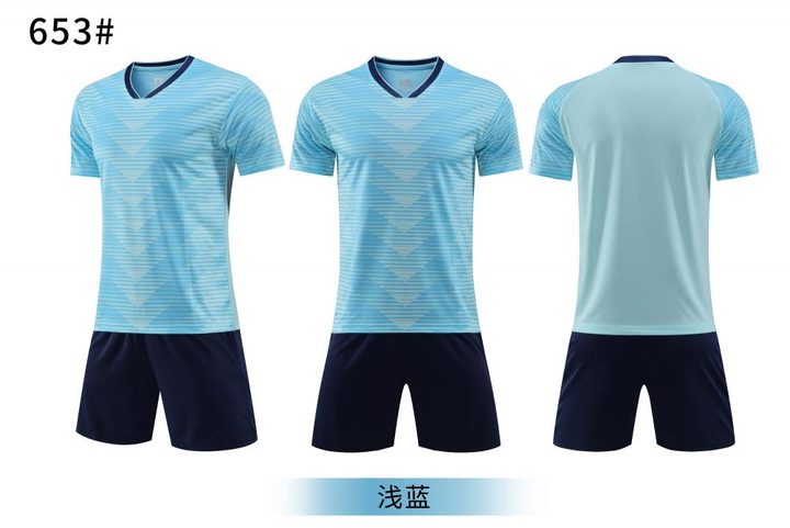 V-neck Short Sleeve Striped Soccer Jersey – COMBO 5