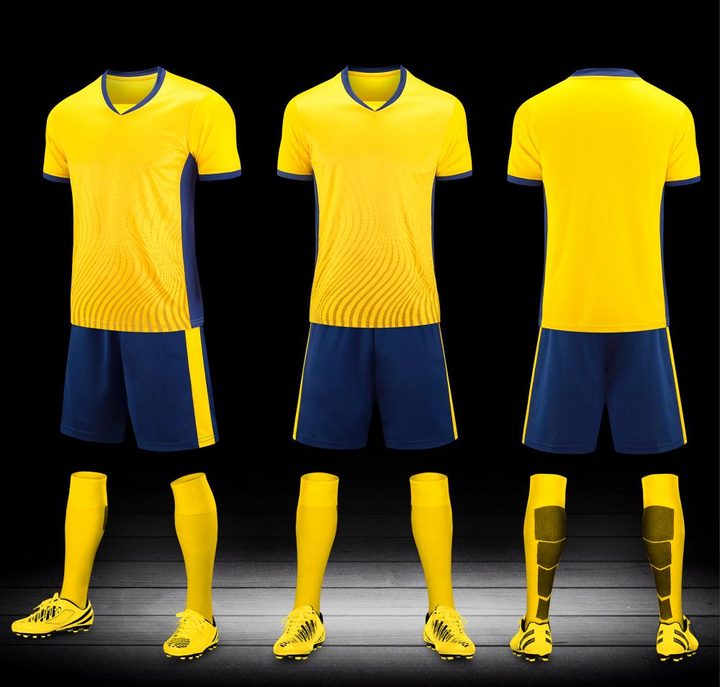 Tricou de fotbal, cu mânecă scurtă, cu decolteu în V și cu panouri – COMBO 6