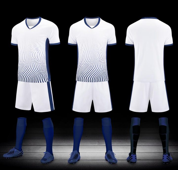 Tricou de fotbal, cu mânecă scurtă, cu decolteu în V și cu panouri – COMBO 5
