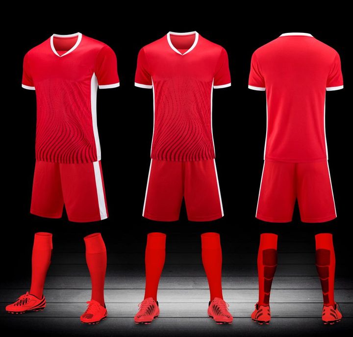 Tricou de fotbal, cu mânecă scurtă, cu decolteu în V și cu panouri – COMBO 4