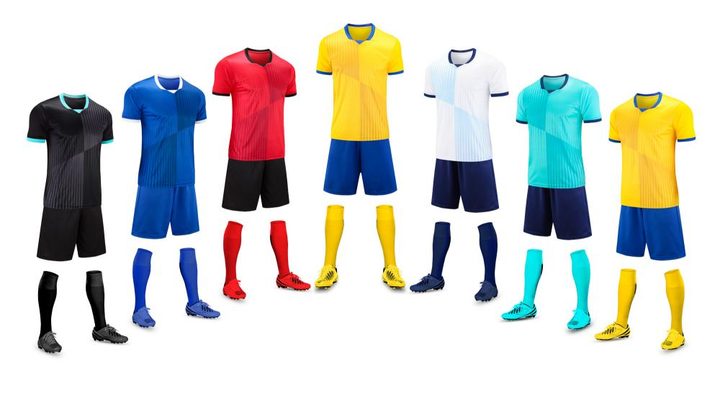 Crew-neck Short Sleeve Striped Soccer Jersey – MAIN