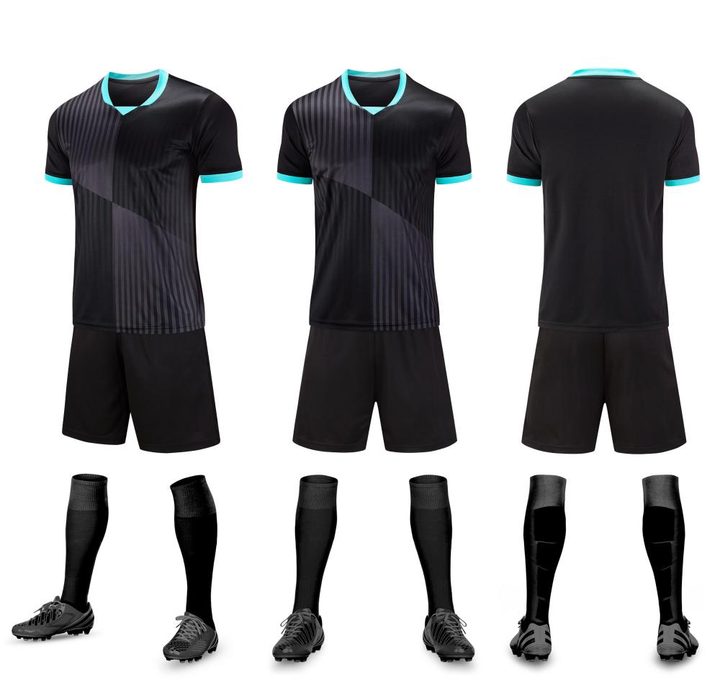 Crew-neck Short Sleeve Striped Soccer Jersey – COMBO 1