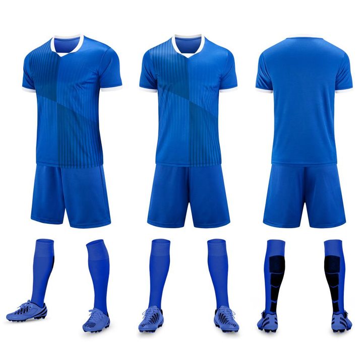 Crew-neck Short Sleeve Striped Soccer Jersey – COMBO 2