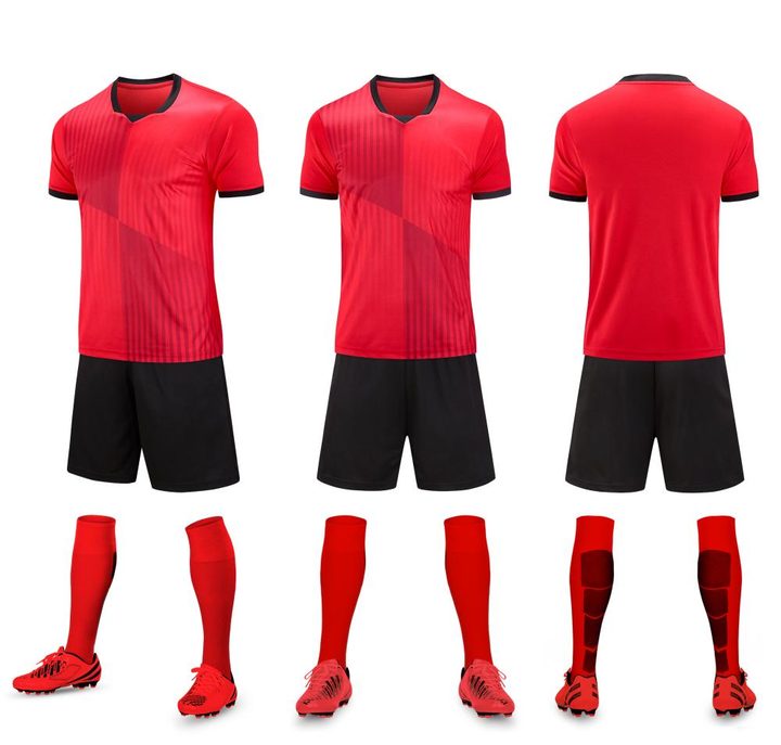 Crew-neck Short Sleeve Striped Soccer Jersey – COMBO 6