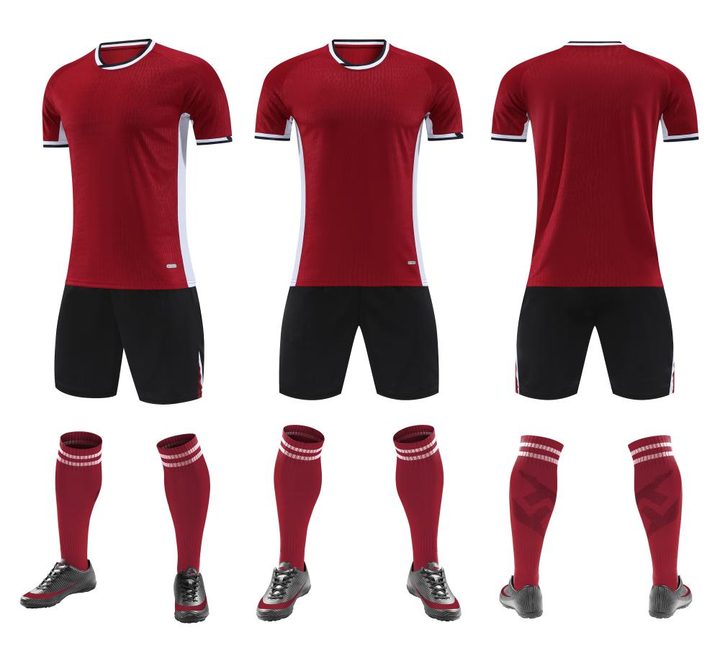 Maglia da calcio a maniche corte con girocollo con sfumatura – COMBO 3