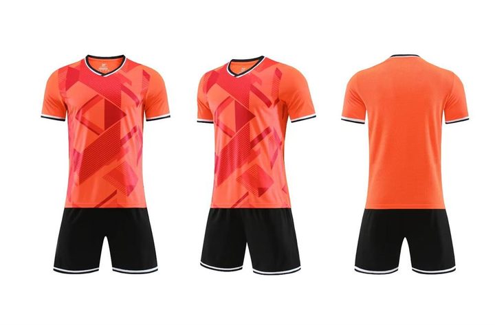 V-neck Short Sleeve Striped Soccer Jersey – COMBO 5