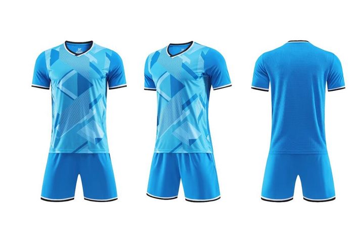 V-neck Short Sleeve Striped Soccer Jersey – COMBO 1
