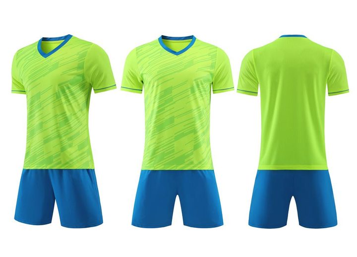 Maglia da calcio a maniche corte con scollo a V con righe – COMBO 6