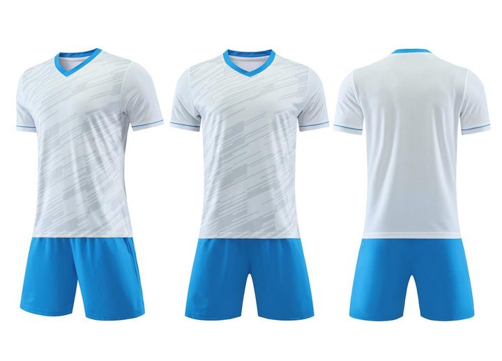Maglia da calcio a maniche corte con scollo a V con righe – COMBO 2