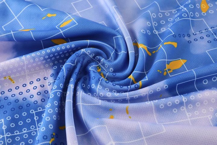 Tricou de fotbal, cu mânecă scurtă, cu decolteu rotund și cu degrade – DETAIL 3