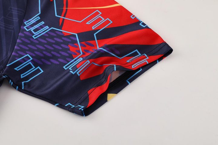 Maglia da calcio a maniche corte con scollo a V con righe – DETAIL 3