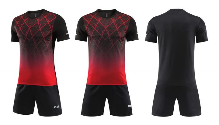 Camiseta de fútbol de manga corta con cuello redondo con degradado – COMBO 5