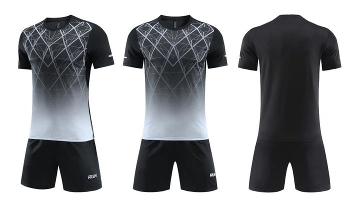 Camiseta de fútbol de manga corta con cuello redondo con degradado – COMBO 4