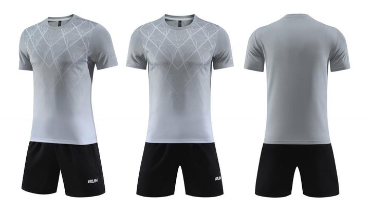 Camiseta de fútbol de manga corta con cuello redondo con degradado – COMBO 1