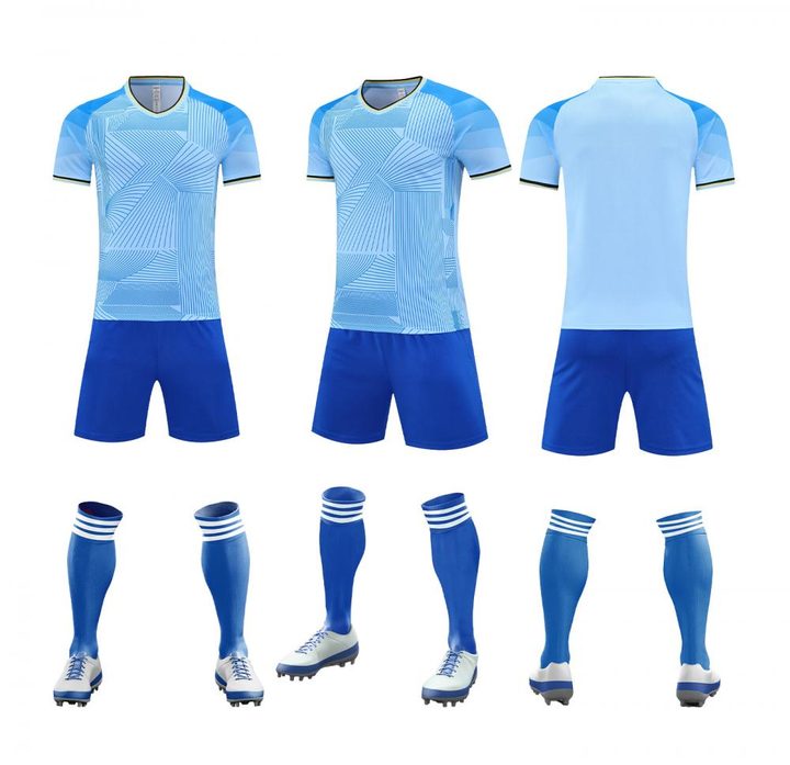 Maglia da calcio a maniche corte con scollo a V con sfumatura – COMBO 3
