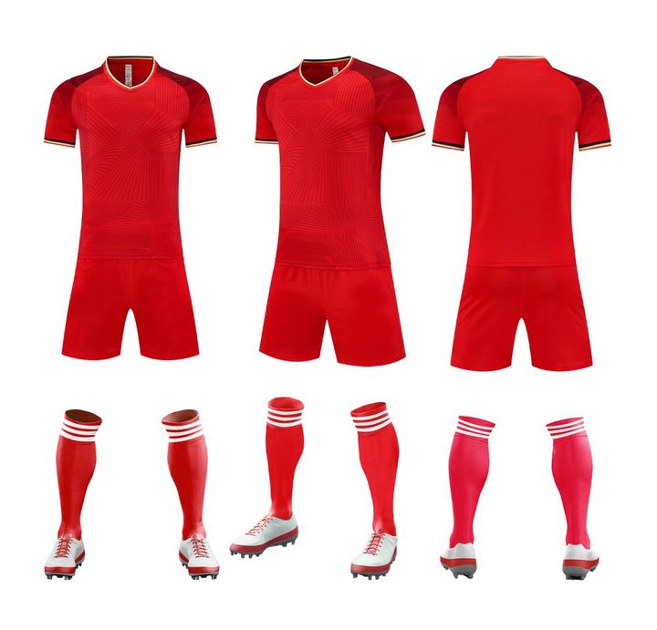 Maglia da calcio a maniche corte con scollo a V con sfumatura – COMBO 1