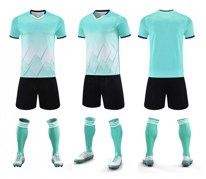 Camiseta de fútbol de manga corta con cuello en V con degradado – COMBO 6