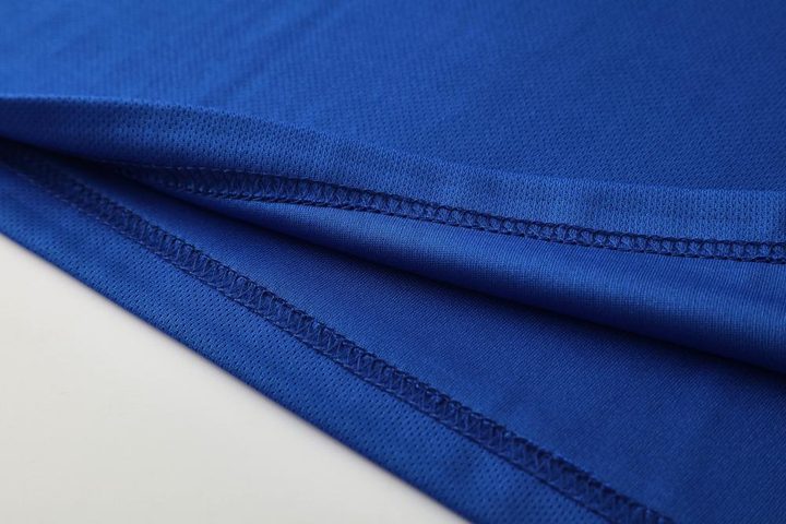 Kurzarm-Fußballtrikot mit Rundhalsausschnitt und Streifen – DETAIL 3