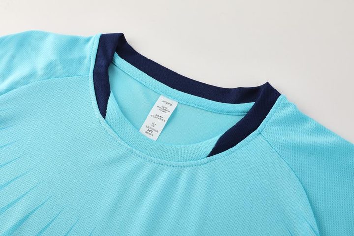 Crew-neck Short Sleeve Striped Soccer Jersey – DETAIL 1
