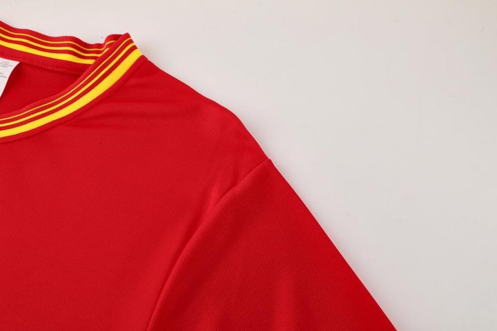 Kurzarm-Fußballtrikot mit V-Ausschnitt und Streifen – DETAIL 2