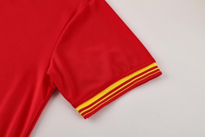 Kurzarm-Fußballtrikot mit V-Ausschnitt und Streifen – DETAIL 3