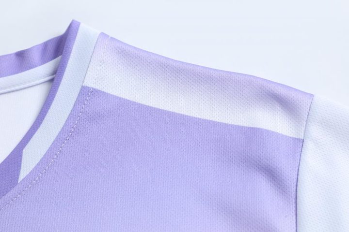 V-neck Short Sleeve Striped Soccer Jersey – DETAIL 2