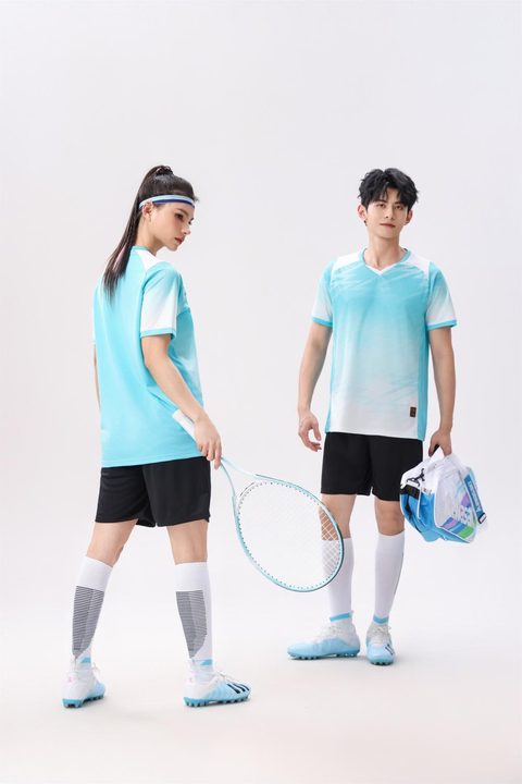 V-neck Short Sleeve Striped Soccer Jersey – MODEL 6