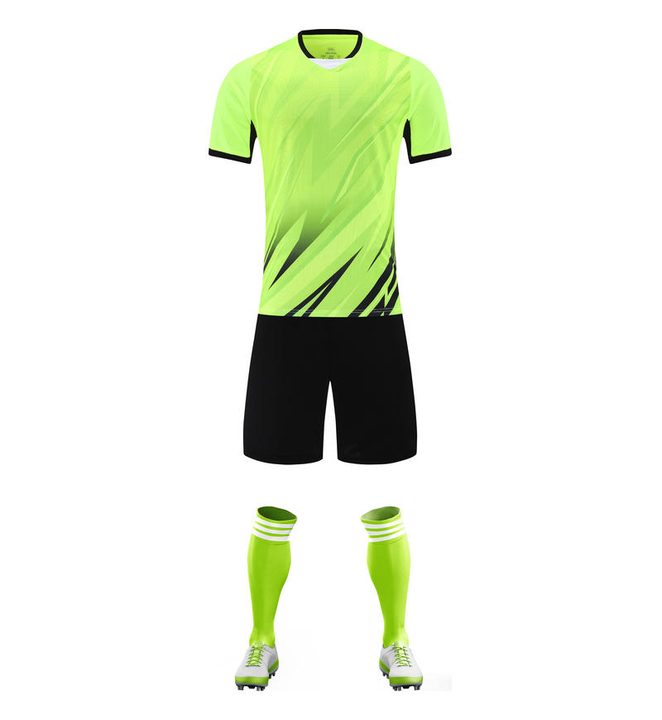 Tricou de fotbal, cu mânecă scurtă, cu decolteu în V și cu dungi – FRONT 4