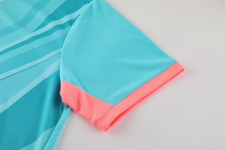 Tricou de fotbal, cu mânecă scurtă, cu decolteu în V și cu dungi – DETAIL 3