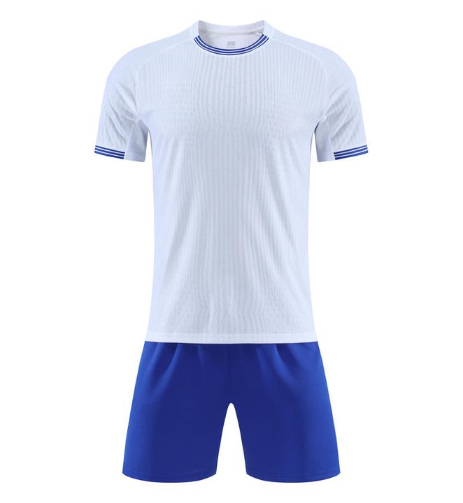 Maglia da calcio a maniche corte con girocollo con righe – FRONT 1