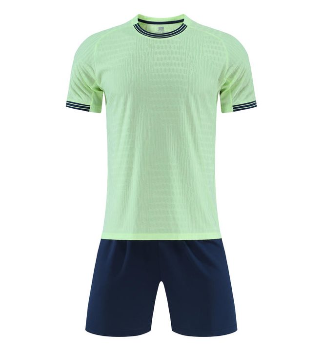 Maglia da calcio a maniche corte con girocollo con righe – FRONT 2